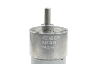 DC Geared Motor w/Encoder, 12V, 251RPM, 18Kg.cm, 43.8:1, 700CPR