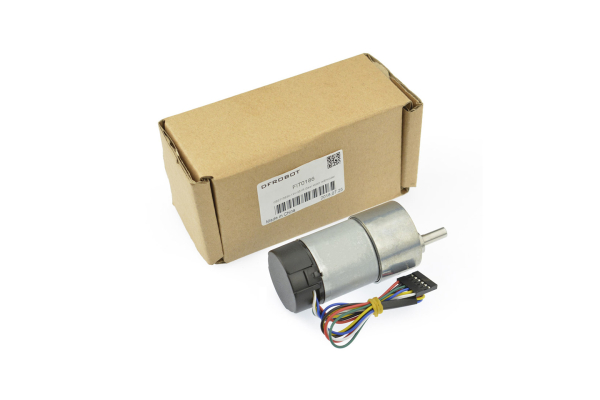 DC Geared Motor w/Encoder, 12V, 251RPM, 18Kg.cm, 43.8:1, 700CPR