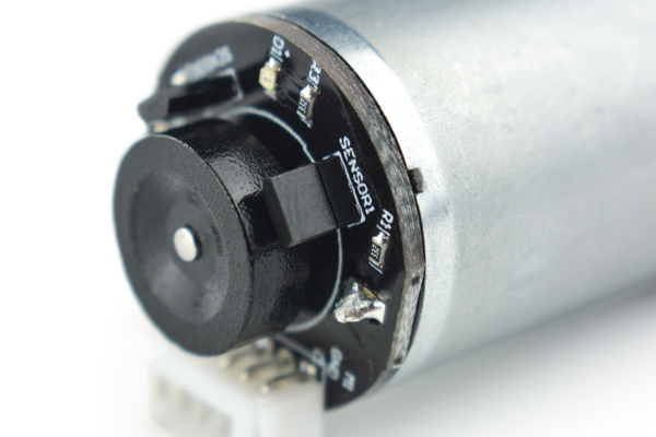 DC Geared Motor, w/Encoder, Metal, 6V, 100RPM, 6.5Kg.cm