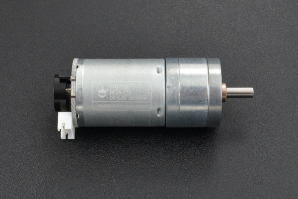 DC Geared Motor, Encoder, Metal, 6V, 300RPM, 3.6Kg.cm