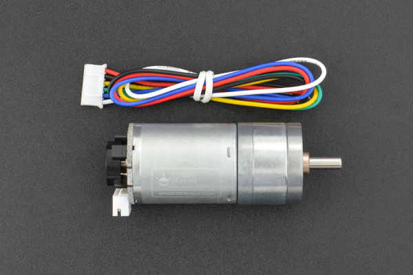 DC Geared Motor, Encoder, Metal, 6V, 300RPM, 3.6Kg.cm