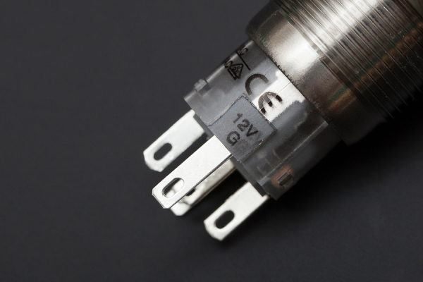 Pushbutton Metal illuminated-Green Ring, IP67, 19mm, 5-12V