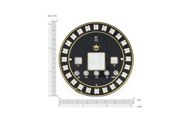 Circular RGB LED Expansion Board, 24 RGB LEDs, Microphone, Buzzer