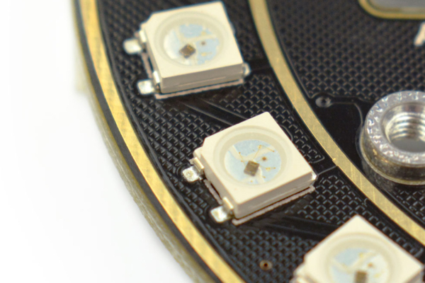 Circular RGB LED Expansion Board, 24 RGB LEDs, Microphone, Buzzer