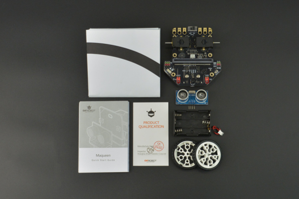 micro: Maqueen Lite, with micro:bit V2, Enclosure, Cable, Track Map