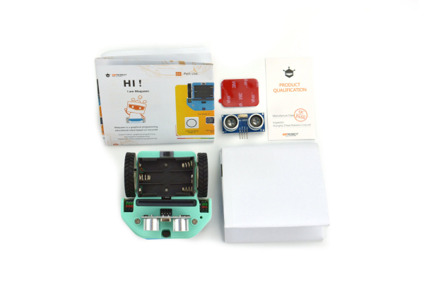 micro: Maqueen Lite with Skin Green, micro:bit Educational Programming Robot Platform