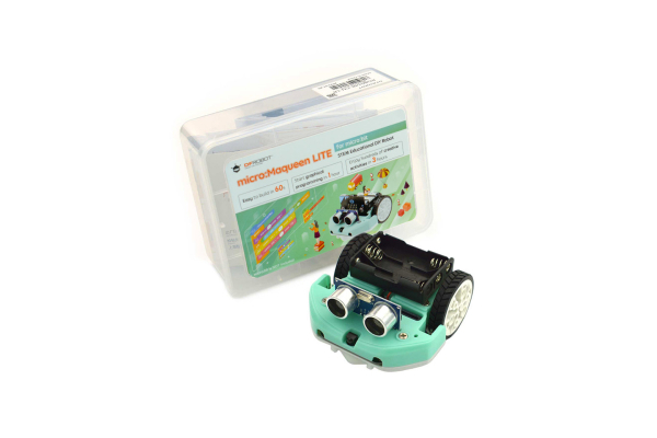 micro: Maqueen Lite with Skin Green, micro:bit Educational Programming Robot Platform