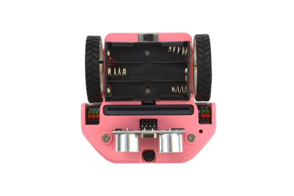 micro: Maqueen Lite with Skin, Red, micro:bit Educational Programming Robot Platform