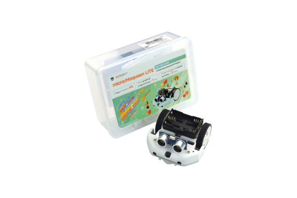 micro: Maqueen Lite with Skin White, micro:bit Educational Programming Robot Platform