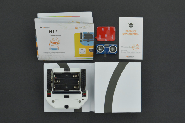 micro: Maqueen Lite with Skin White, micro:bit Educational Programming Robot Platform