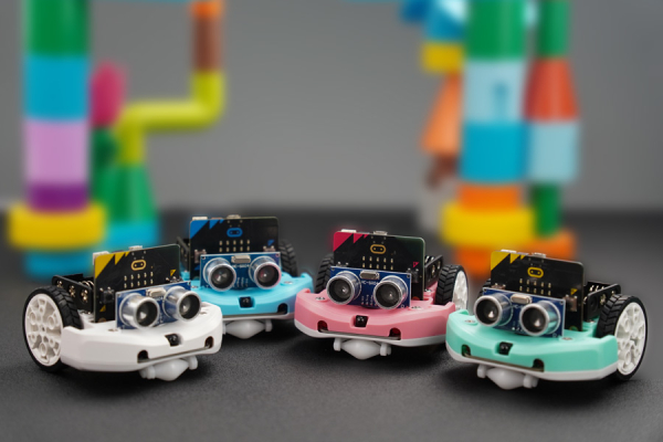 micro: Maqueen Lite with Skin White, micro:bit Educational Programming Robot Platform