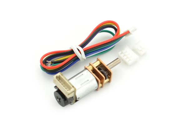 Micro Metal Geared Motor, Encoder, 298:1, 6V, 52RPM