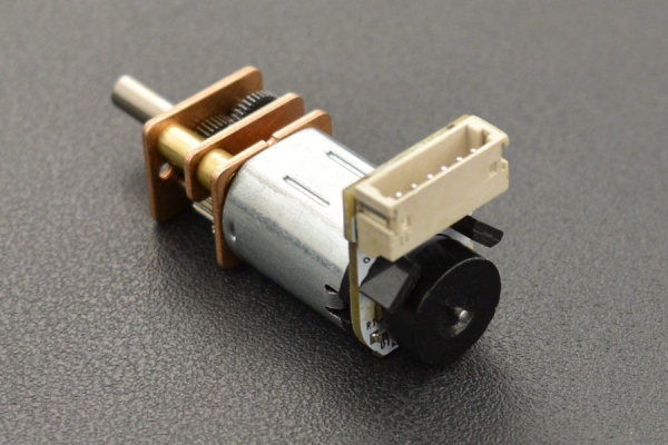 Micro Metal Geared Motor, Encoder, 298:1, 6V, 52RPM