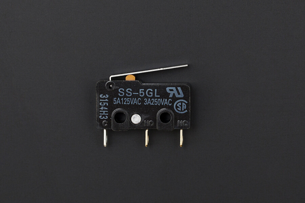 Microswitch, 5A/250V, Hinge Lever, -25C to 85C