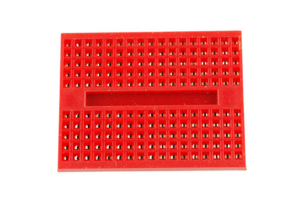 Mini Bread Board - Self Adhesive, Red, 170 Tie Points