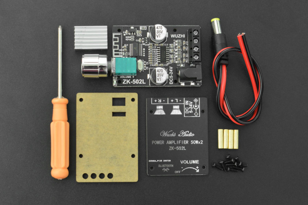 Mini Digital Bluetooth Amplifier, 50W*2, Bluetooth 5.0, 5-24V, Stereo