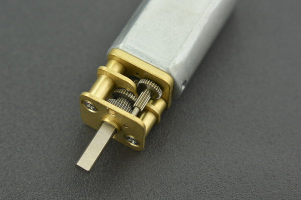 Mini Metal DC Geared Motor, 6V 570RPM, Metal Gears, D-shaft