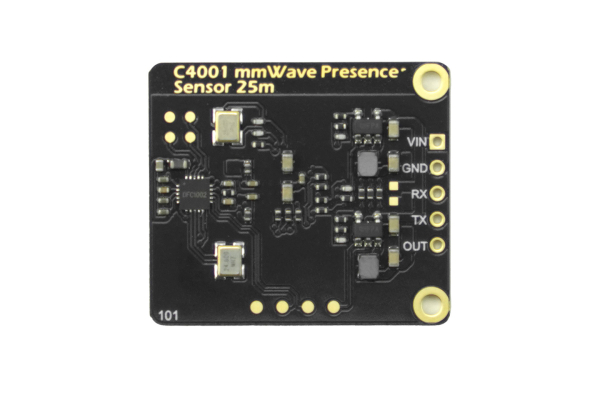 mmWave Sensor C4001, 24GHz Human Presence Detection, 25 Meters, UART