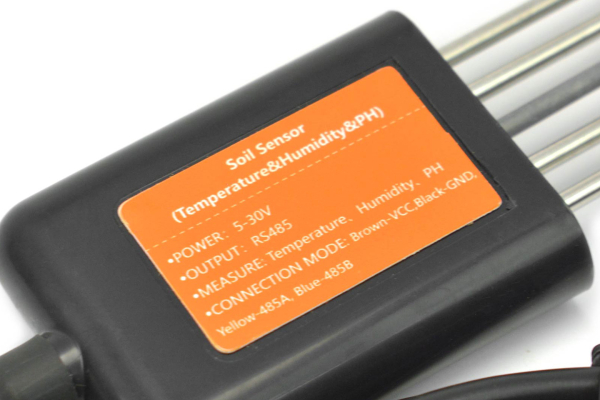 Soil Temperature, Humidity, pH Monitoring Sensor MODBUS RTU RS485, IP68, 5-30V