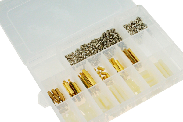Mounting Kit (Standoffs) - 24 Compartment Box, Nylon & Copper, M3 Screws