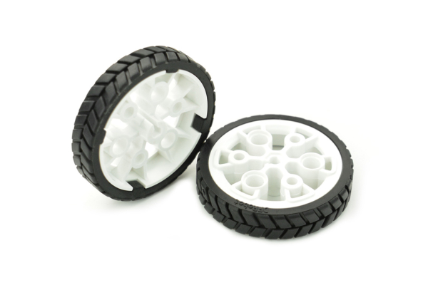 ABS Rubber Wheel N20, 43x9mm, Fits Mini Gear Motors, Encoder Ready