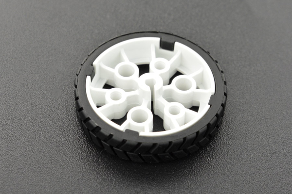 ABS Rubber Wheel N20, 43x9mm, Fits Mini Gear Motors, Encoder Ready
