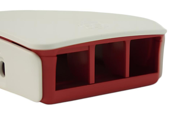 Official Raspberry Pi 3 B Case, Red/White, Snap-Fit, Cut-Outs