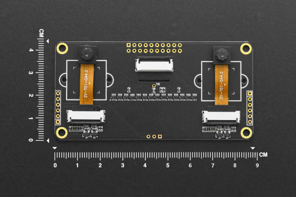 Dual Camera OV2640, 2MP, 60mm, AI Vision, Low-Light, SCCB