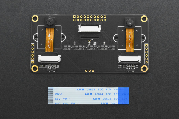Dual Camera OV2640, 2MP, 60mm, AI Vision, Low-Light, SCCB