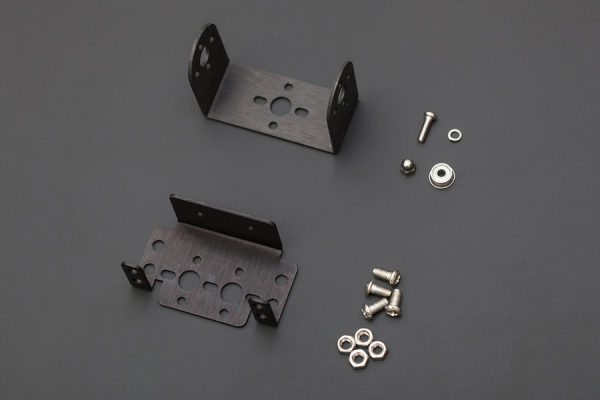 Pan and Tilt Kit, Black Anodized, Horizontal Mount, Includes Hardware
