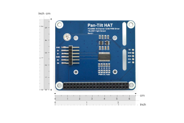 Pan-Tilt HAT, 2-DOF, I2C, 12-bit PWM, Light Sensor
