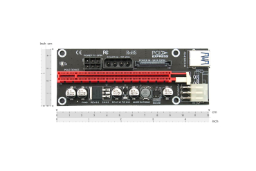 Graphics Card Extension Board PCIex1 to PCIex16, Compatible with LattePanda Sigma