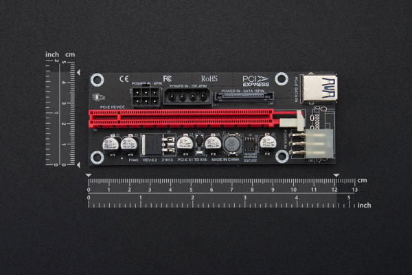 Graphics Card Extension Board PCIex1 to PCIex16, Compatible with LattePanda Sigma