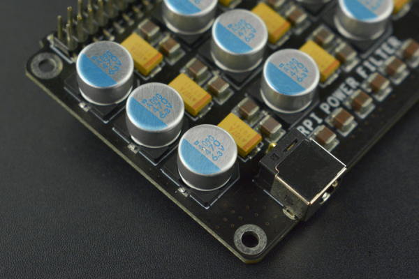 Power Filter Board, Raspberry Pi 3B+/4B, Filters Noise, Stabilizes Power