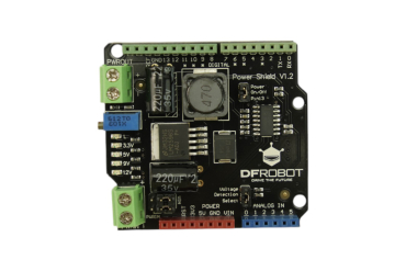 Power Shield, Arduino Compatible, 4.5-35V, 1.25-12V, 3A Peak