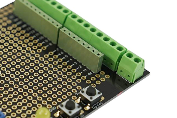 Proto Screw Shield - Assembled, Screw Terminals, LED, Buttons