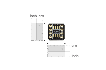 Prototyping Board SOP8 Adapter, Black, 11.2x11.4mm