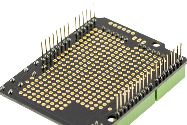 Prototyping Shield, Arduino, Mini Breadboard, Reset Button, ICSP Header