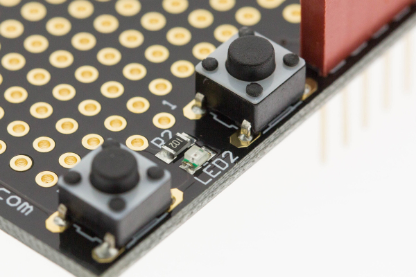 Prototyping Shield, Arduino, Mini Breadboard, Reset Button, ICSP Header