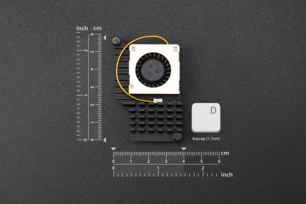 Cooling Fan Raspberry Pi 5 Aluminum Alloy, Smart Temp Control, Quick Install