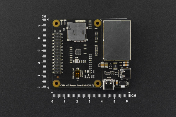 Raspberry Pi Compute 4 IoT Router Carrier Board Mini, Acrylic Case