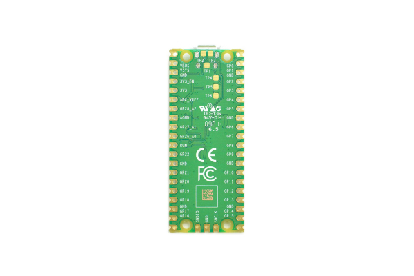 RP2040, dual-core, 2MB flash, 26 GPIO