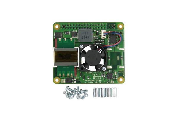 Raspberry Pi PoE+ HAT, kompatibel med Raspberry Pi 4B, 3B+