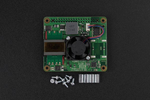 Raspberry Pi PoE+ HAT, kompatibel med Raspberry Pi 4B, 3B+