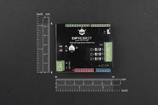 RGB LED Strip Driver Shield v1.0, 12V, 3A, IR Remote, Fuse