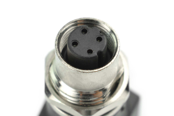 Adapter RJ45 Female to M12 4 Pin Female, IP67 Waterproof, EMI Shielded