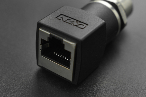 Adapter RJ45 Female to M12 4 Pin Female, IP67 Waterproof, EMI Shielded