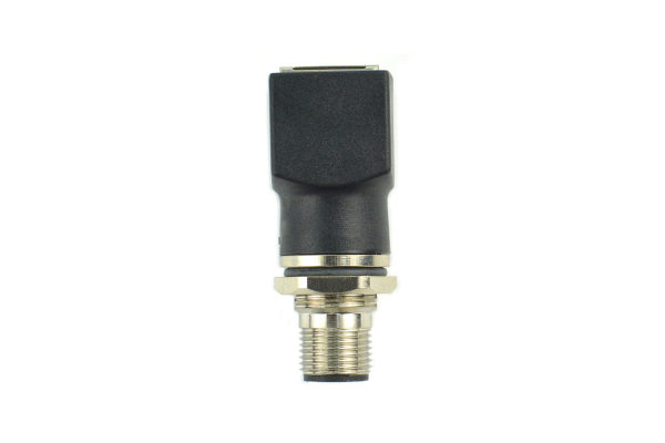 Adapter RJ45 Female to M12 4 Pin Male, IP67 Waterproof, Shielded