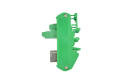 RJ45 Terminal Block Adapter - Horizontal, DIN Rail, 8-Port, Green
