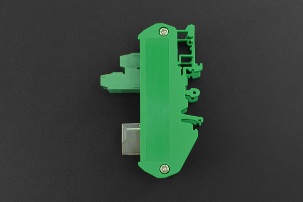 RJ45 Terminal Block Adapter - Horizontal, DIN Rail, 8-Port, Green